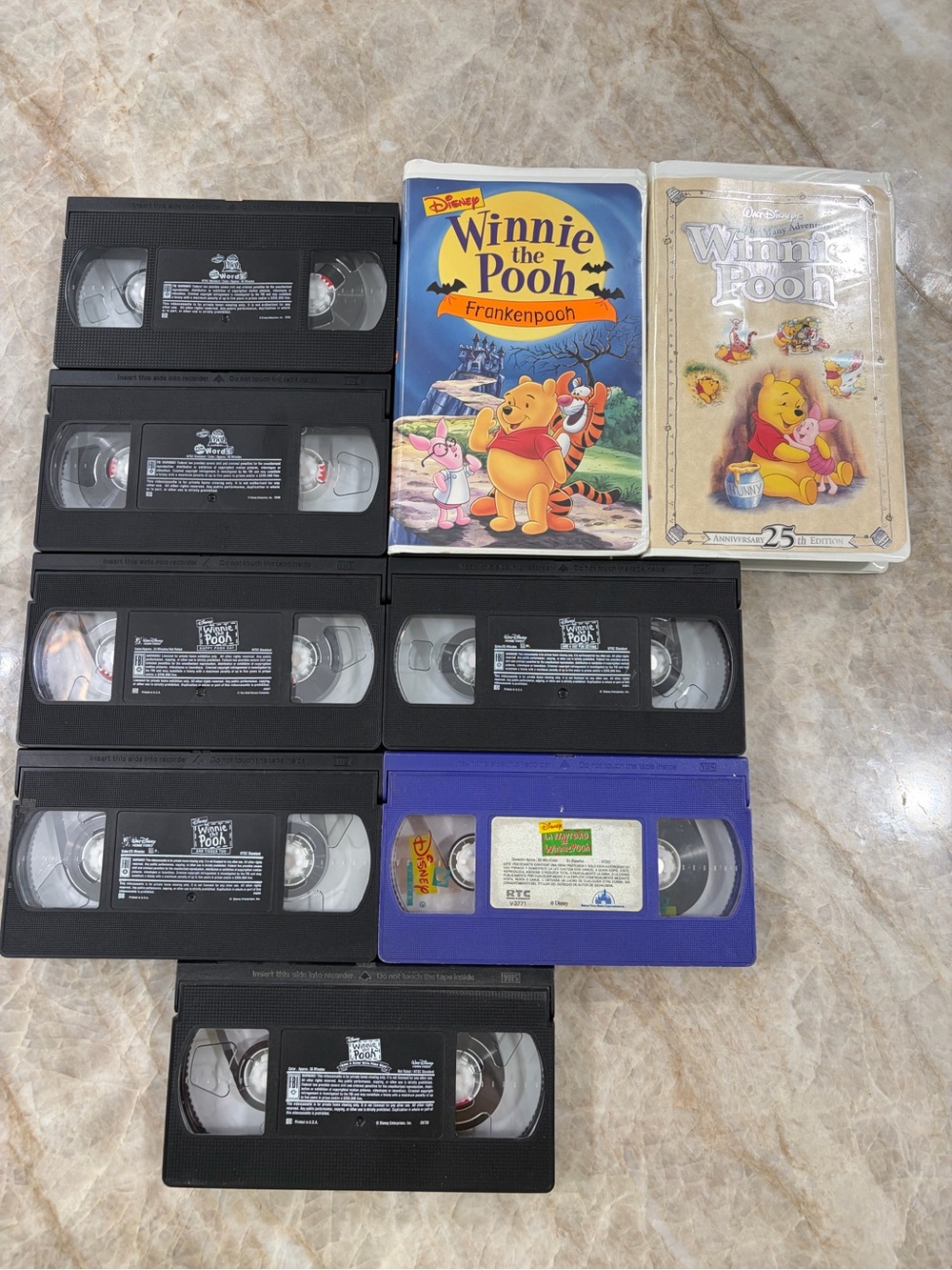 Disney Winnie the Pooh VHS Collection - Black & Purple